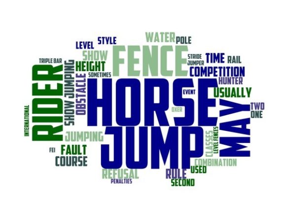 Show Jumping Typography Background