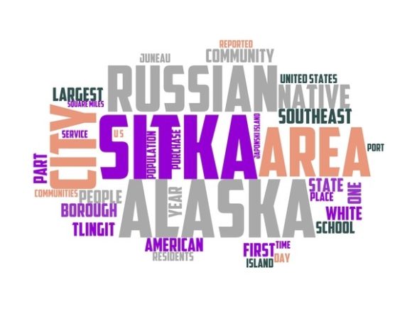 Sitka Typography Tshirt: Where Hand-Drawn Wordcloud Art Meets Purpose-Driven Design