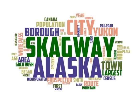 Skagway Typography Book Cover: A Hand-Drawn Word Cloud with Real Design Utility
