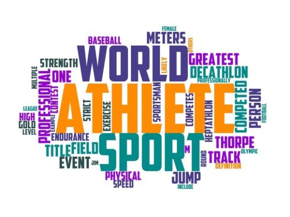 Sportsperson Typography Banner: Where Athletic Spirit Meets Hand-Drawn Expression