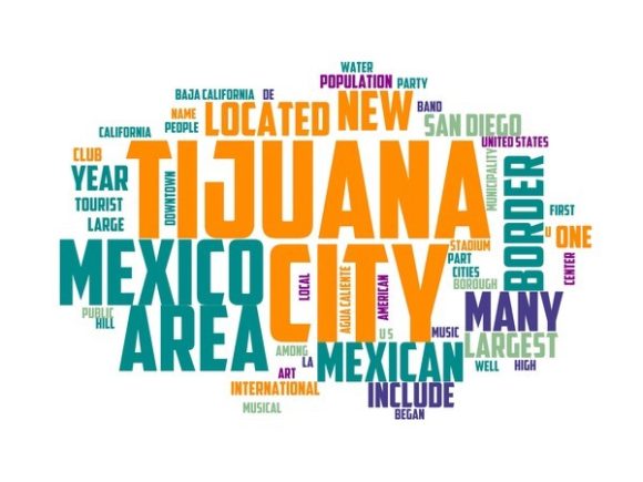 Tijuana Typography Skinny Tumbler