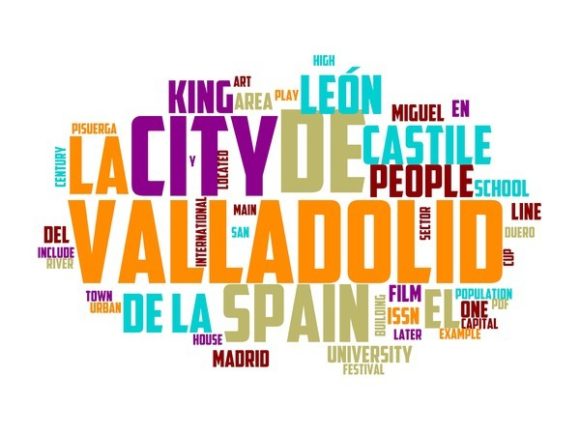 Valladolid Typography Book Cover: A Hand-Drawn Word Cloud That Works Harder Than You Think