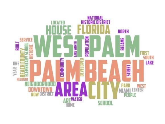 West Palm Beach Typography Background
