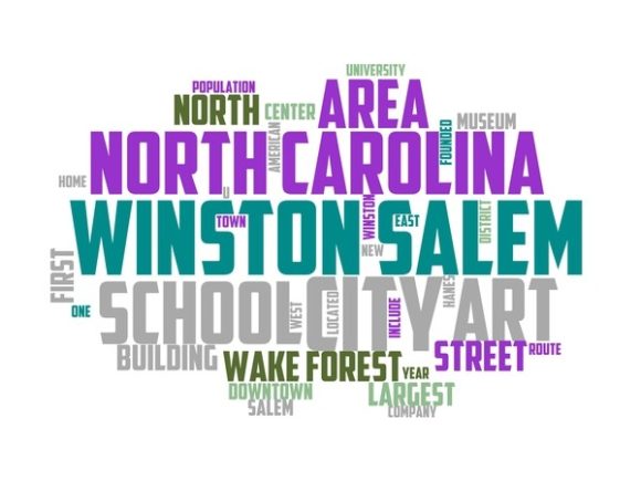 Winston Salem Typography Tumbler: A Vibrant Wordcloud Resource for Designers and Makers